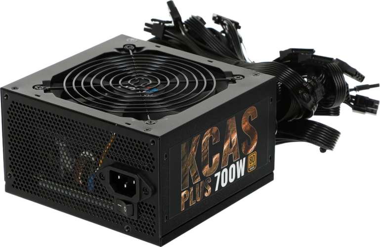 Блок питания Aerocool KCAS PLUS 700,  700Вт,  120мм,  черный, retail [kcas-700w plus]